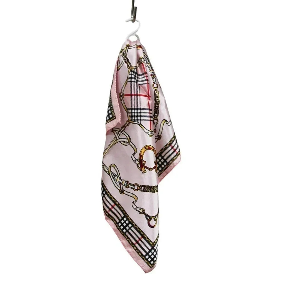NWT WOMENS BABY PINK EQUESTRIAN SCARF - Picture 5 of 5